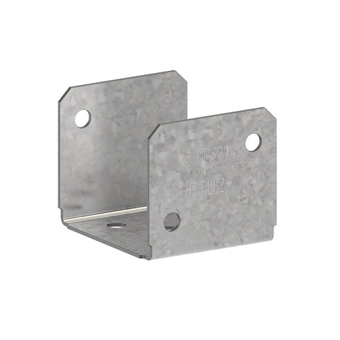 Simpson Strong-Tie RTU RTU2 Rigid Tie U Connector, 1-1/2 in L, 1-1/2 in W, Steel, Galvanized, Pack of 100