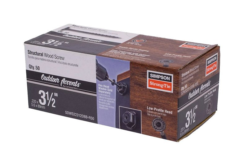 Simpson Strong-Tie Outdoor Accents SDWS SDWS22312DBB-R50 Structural Sc ...