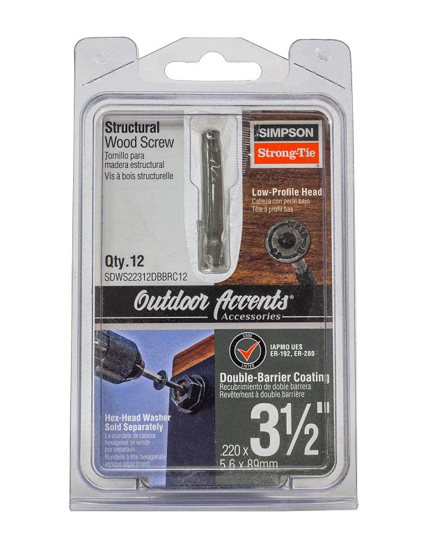Simpson Strong-Tie Outdoor Accents SDWS SDWS22312DBBRC12 Structural Sc ...