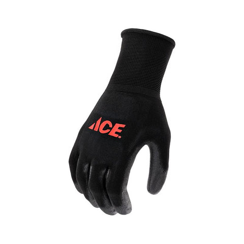 Ace Men's Indoor/Outdoor Coated Work Gloves Black L 1 pair