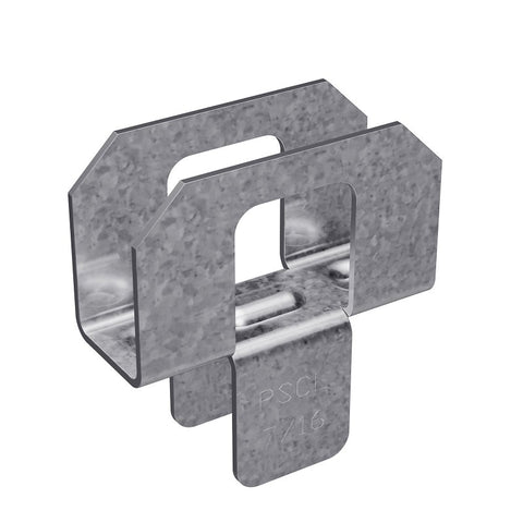 Simpson Strong-Tie PSCL Series PSCL 7/16-R50 Panel Sheathing Clip, 24 Roof Span, 20 ga Thick Material, Steel, Galvanized