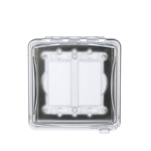 TayMac MM1410C Weatherproof Flip Cover, 5/8 in L, 4.08 in W, 2-Gang, Polycarbonate, Clear