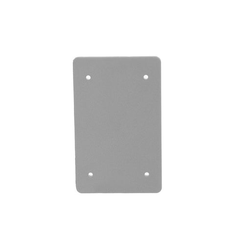 Hubbell PBC100GY Blank Receptacle Cover, 0.38 in L, 4.88 in W, Polycarbonate, Gray