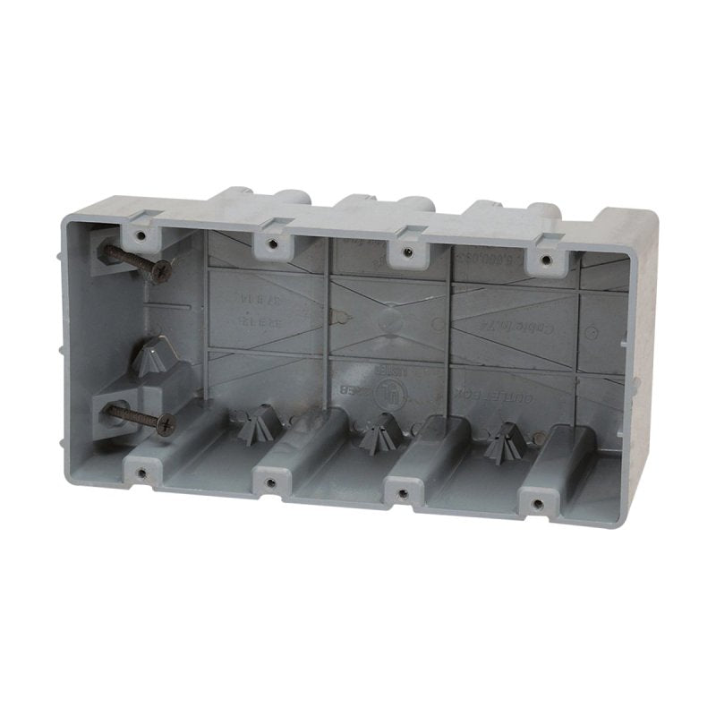 Smart Box MSB4G Device Box, 4 -Gang, PVC, Gray, Screw Mounting – Shell ...