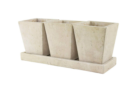 Syndicate Home & Garden Urban Earth Slate Concrete Trio Garden Planter 2-3/4 in.
