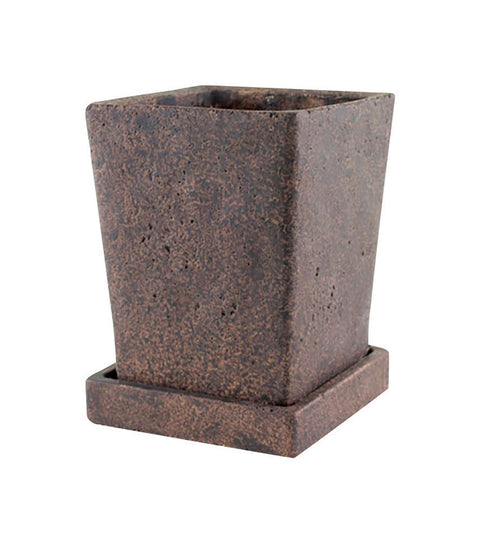 Syndicate Home & Garden Brown Concrete Tapered Square Planters 5-1/2 in.