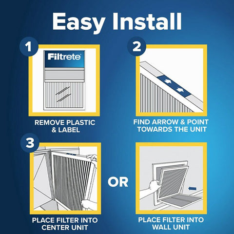 Filtrete 711-4 Pleated Air Filter, 14 in L, 14 in W, 8 MERV, 700 MPR, Fiberglass Frame, Pack of 4
