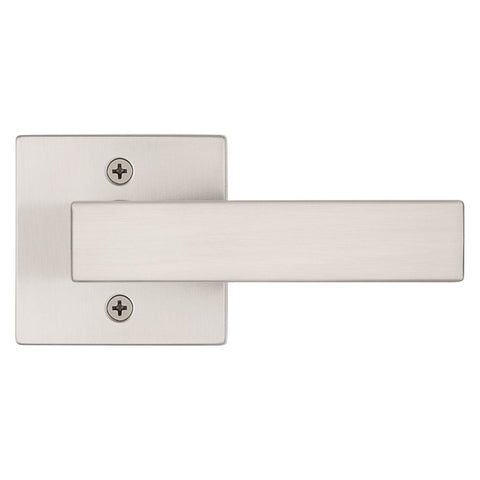 Kwikset Signature, Singapore 720SAL SQT 15 Hall/Closet Handle, Lever Handle, Zinc, Satin Nickel, Universal Hand