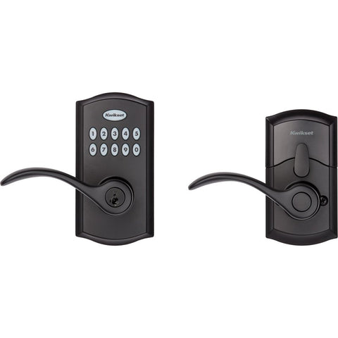 Kwikset Pembroke Series 955PML 514 SmartCode Electronic Lock, Matte Black, Commercial, 2 Grade, Metal, Lever Handle