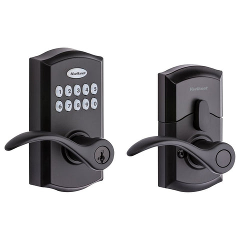 Kwikset Pembroke Series 955PML 514 SmartCode Electronic Lock, Matte Black, Commercial, 2 Grade, Metal, Lever Handle