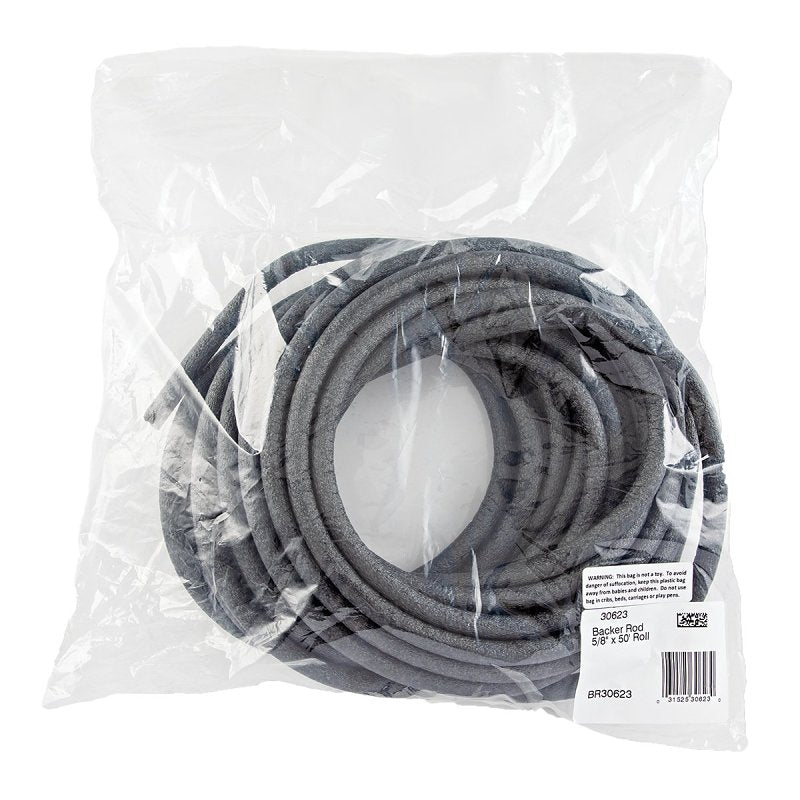 Sashco 30501 Pre-Caulking Backer Rod, 1/2 in Dia, 100 ft L, Poly Foam ...