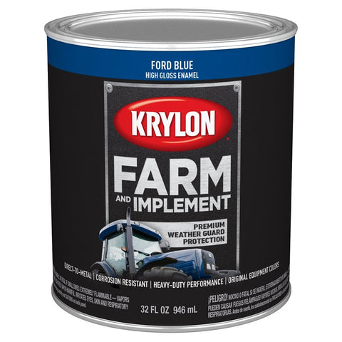 Krylon K02027008 Farm and Implement Paint, 1 qt, Blue, Liquid, Pack of 2