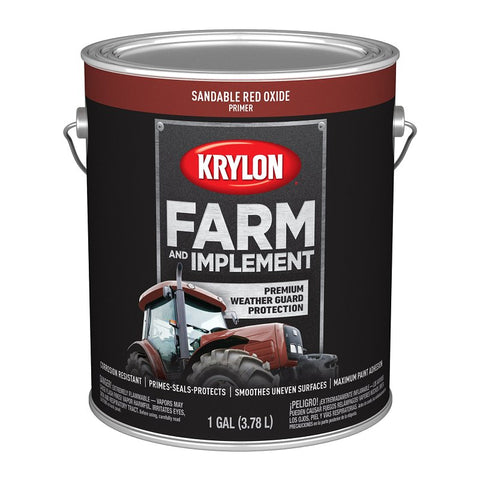Krylon K01982008 Farm and Implement Paint, 1 gal Can, Red, Liquid, Pack of 4