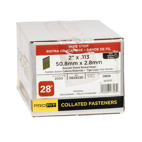 ProFIT 600452 Framing Nail, 2-3/8 in L, 11.5 ga, Stainless Steel, Hot-Dip Galvanized, Offset Round Head, Smooth Shank