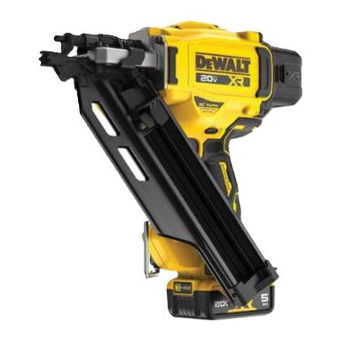 DEWALT DCN930P1 Cordless Nailer Kit, Battery Included, 20 V, 5 Ah, 55 Magazine, 30 deg Collation, Paper Tape Collation