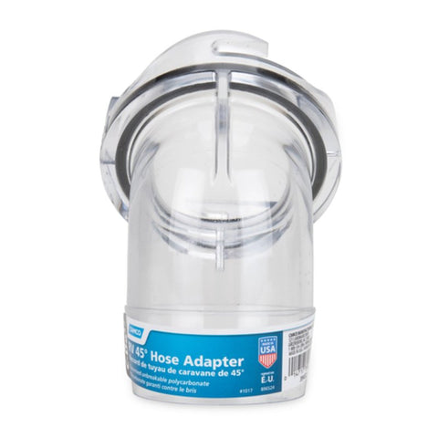 Camco USA C-DO2 Series 39432 Hose Adapter, 4-1/2 in L, Polycarbonate, Clear