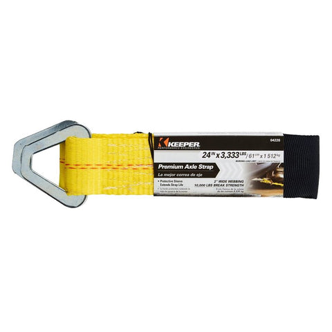 Keeper 04226 Axle Strap, 2 in W, 24 in L, Polyester, 3333 lb Working Load