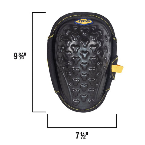 QEP ProMax Gel 79645 Knee Pad, One-Size, Foam Cap, EVA Foam Pad, Hook and Loop Closure