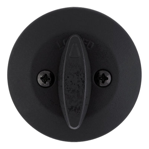 Kwikset 600 Series 660 514 SMT RCAL/5303 Deadbolt, 3 Grade, Keyed Key, Zinc, Matte Black, 2-3/8 to 2-3/4 in Backset