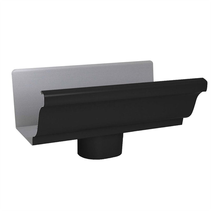 Amerimax 2501035 Gutter End with Drop/Outlet, Aluminum, Black – Shell ...