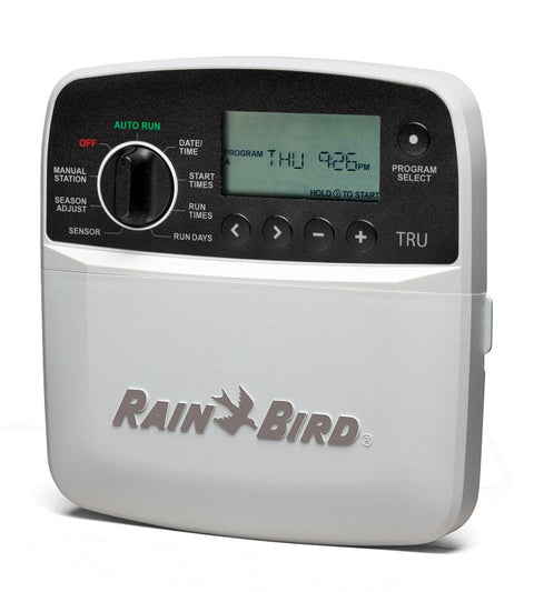 Rain Bird TRU Series TRU6I Indoor Irrigation Controller, 6-Station, 3-Program, 12 Start Times per Program, Wall