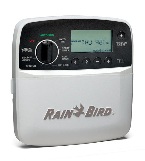 Rain Bird TRU Series TRU6I Indoor Irrigation Controller, 6-Station, 3-Program, 12 Start Times per Program, Wall