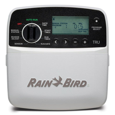 Rain Bird TRU Series TRU6I Indoor Irrigation Controller, 6-Station, 3-Program, 12 Start Times per Program, Wall