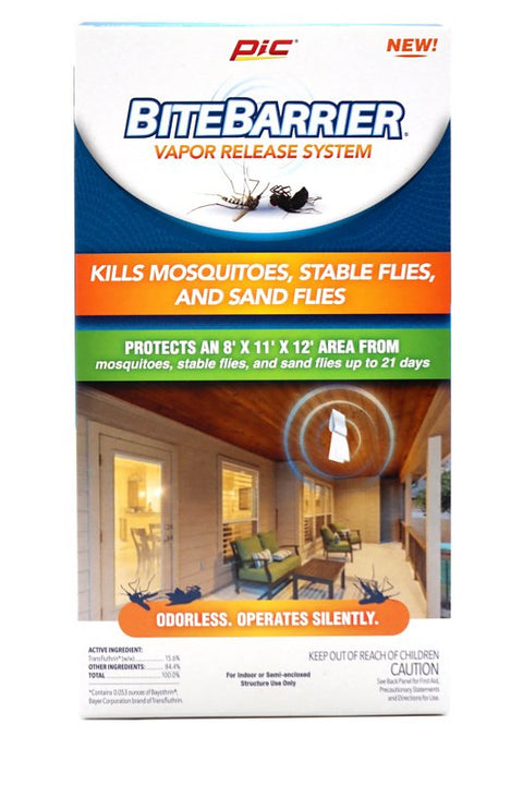 PIC BiteBarrier Mosquito and Fly Killer Vapor Release System, White