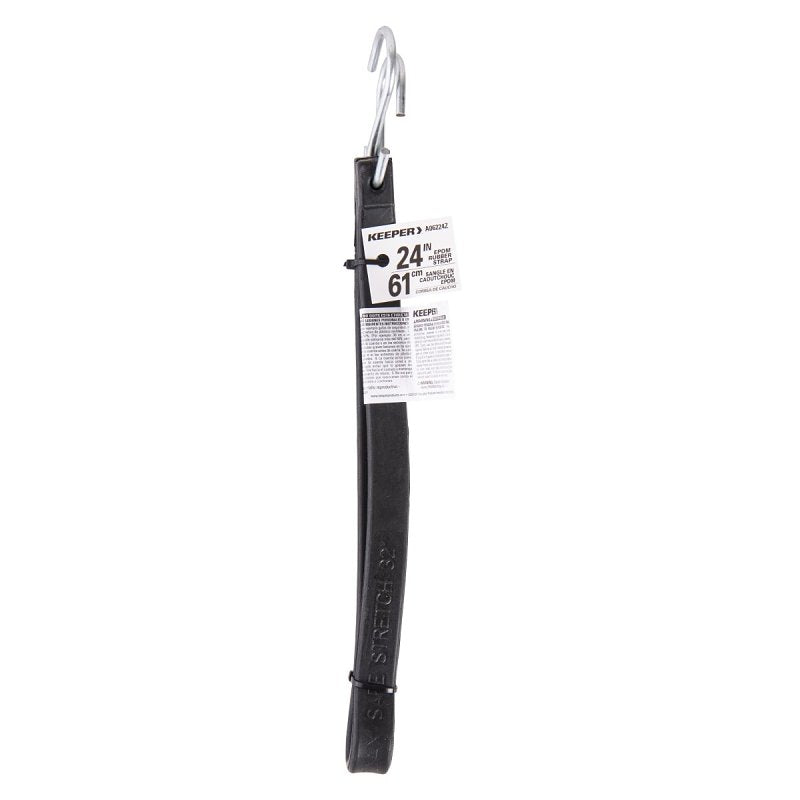 Keeper A06224Z Tarp Strap, 24 in L, EPDM, Black, S-Hook End – Shell ...