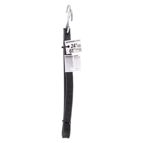 Keeper A06224Z Tarp Strap, 24 in L, EPDM, Black, S-Hook End