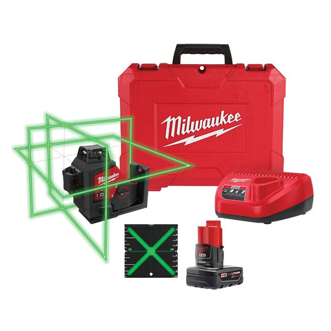 3-PLANE LASER KT 360DG GRN 12V