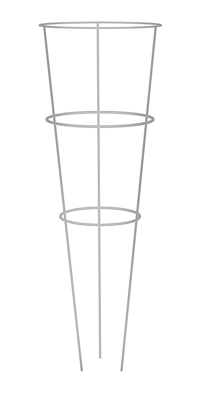 Glamos Wire 704009 Large Heavy-Duty Plant Support, 14 in Dia, 42 in L, 14 in W, 42 in H, Steel, Silver, Galvanized