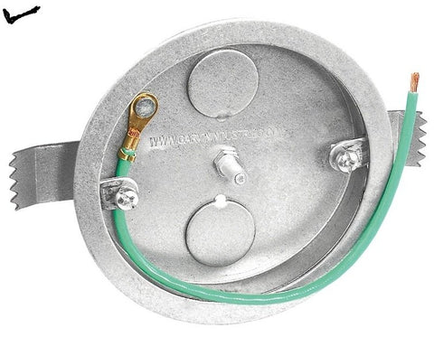 Southwire 56111-OW-UPC Ceiling Pan Box, 4 in W, 1/2 in D, 2-Knockout, Steel, Silver, Galvanized