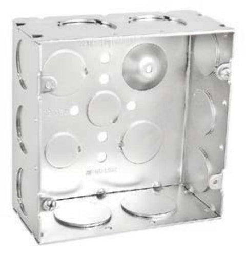 Southwire 72171-3/4-1W-UPC Welded Junction Box, 2-Gang, 14-Knockout, 1/2, 3/4, 1 in Knockout, Steel, Silver