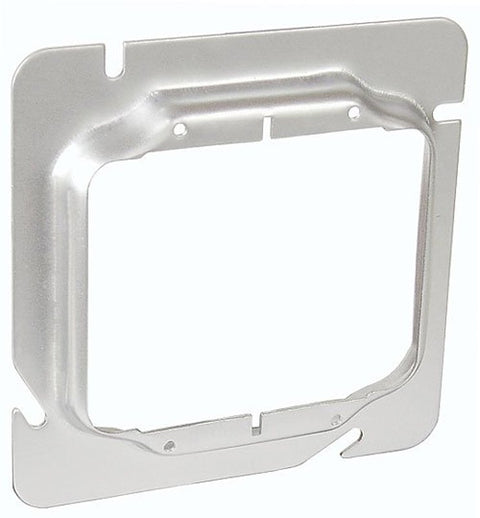 Southwire 72C17-UPC Device Ring, 1/2 in L, 4-11/16 in W, Square, 2-Gang, Steel, Silver, Galvanized