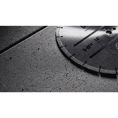 DEWALT DW47410 General-Purpose Blade, 14 in Dia, 1 in Arbor, Diamond Cutting Edge, Segmented Rim