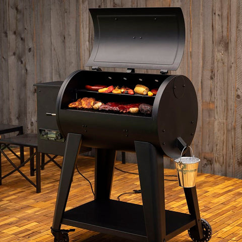 Pit Boss 11088 Grill and Smoker, Hardwood Pellets, Steel, Matte Black, Powder-Coated