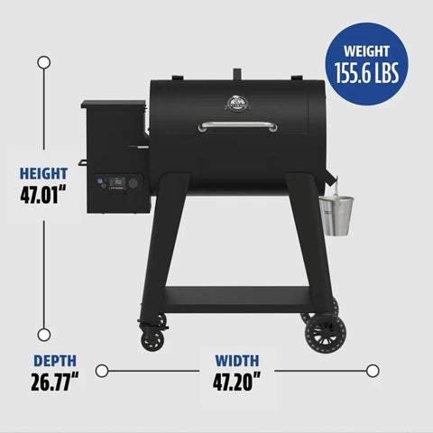 Pit Boss 11088 Grill and Smoker, Hardwood Pellets, Steel, Matte Black, Powder-Coated