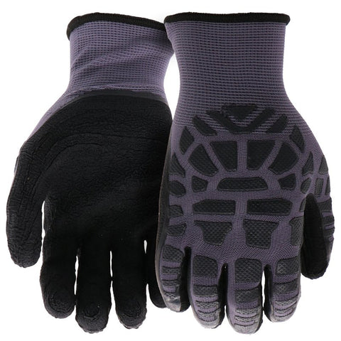 Boss Grip Protect Series B32051-XL Coated Gloves, Men's, XL, 8-3/8 to 8-3/4 in L, Elastic Knit Wrist Cuff, Latex Coating