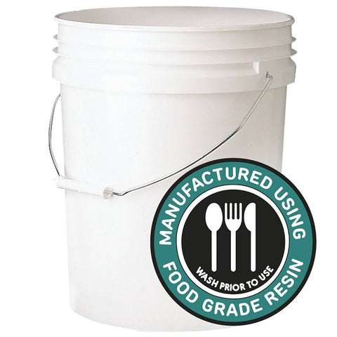 Leaktite-IPL Plastics 1044793 Bucket, 5 gal Capacity, HDPE, White