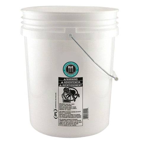 Leaktite-IPL Plastics 1044793 Bucket, 5 gal Capacity, HDPE, White