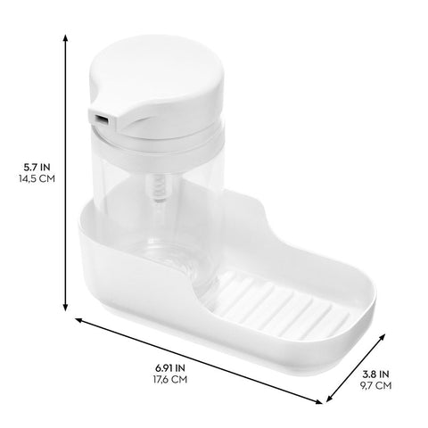 iDESIGN 23044 Soap Pump, 310 mL, Polypropylene, White, Pack of 4