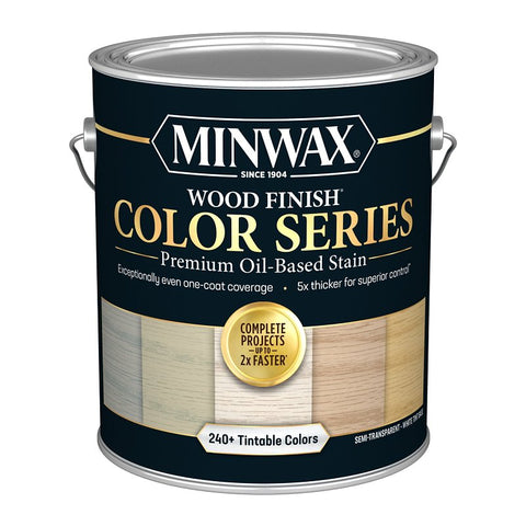 Minwax Wood Finish Color Series 815100000 Interior Wood Stain, Semi-Transparent, Tint Base/White, Liquid, 1 gal, Pack of 2