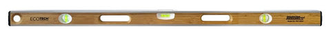 Johnson Eco-Tech 1611-4800 Level with Vial, Non-Magnetic, Aluminum/Bamboo/Polycarbonate, Brown