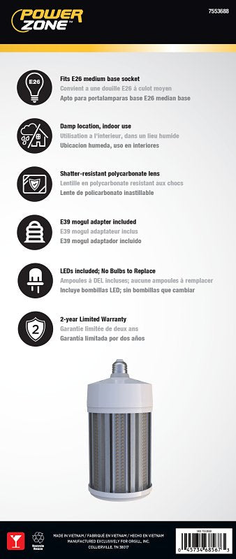 Pinegreen Lighting CL-CB150 LED COB Bulb, 800 W Equivalent, E26 Medium Edison, E39 Mogul Lamp Base, 5000 K Color Temp