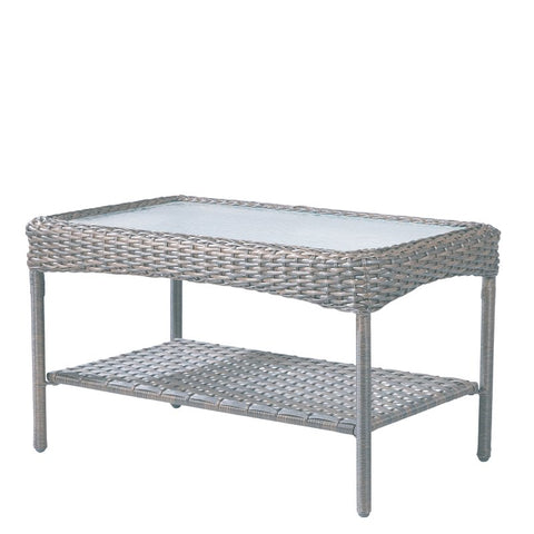 COFFEE TABLE STKG WICKER BROWN