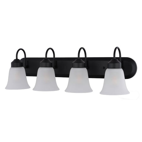 Boston Harbor OG24017 Vanity Light, 4-Lamp, LED Lamp, Matte Black Fixture