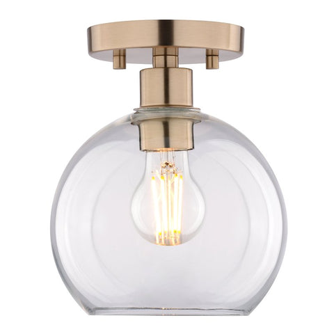 Boston Harbor OG24023 Ceiling Light, 1-Lamp, Metal Fixture, Satin Gold Fixture