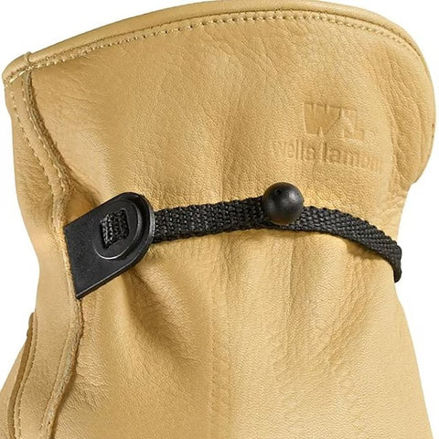 Wells Lamont 1140-M Gloves, Men's, M, Keystone Thumb, Adjustable Wrist, Ball and Tape Cuff, Cowhide Leather, Brown/Tan