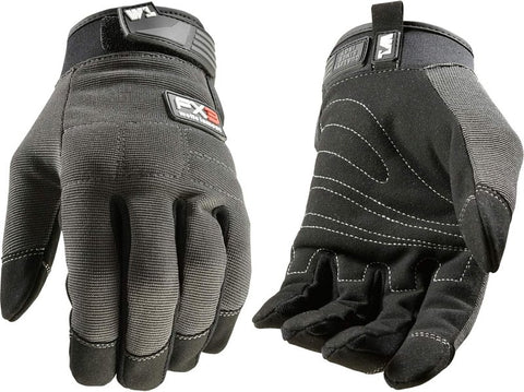 Wells Lamont FX3 7850L All-Purpose Work Gloves, Men's, L, Adjustable Cuff, Neoprene/Spandex/Synthetic Leather